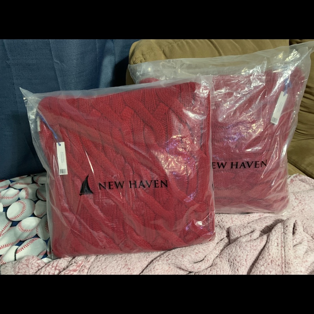 New Haven Cable Knit Throw Pillows